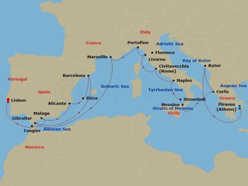 Cruise Itinerary Map