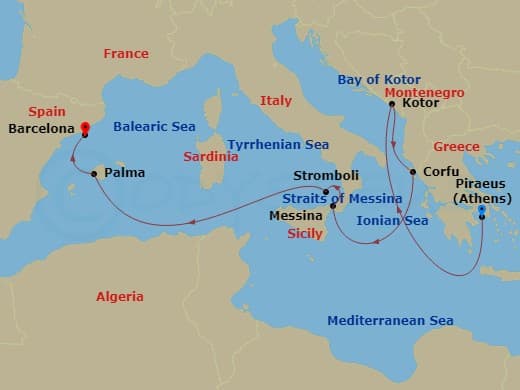 Cruise Itinerary Map