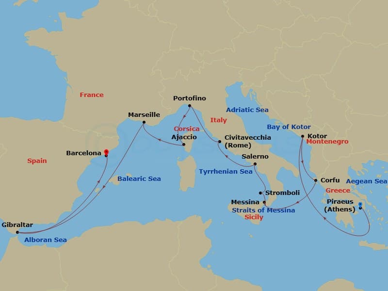 Cruise Itinerary Map