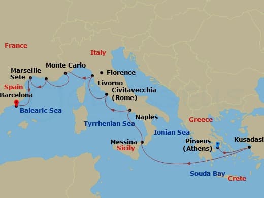 Cruise Itinerary Map