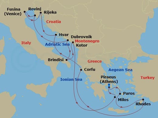 Cruise Itinerary Map