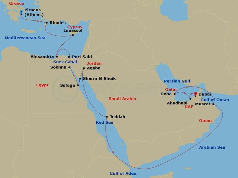 Cruise Itinerary Map