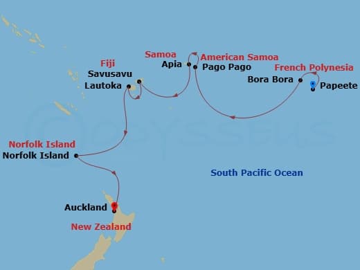 Cruise Itinerary Map