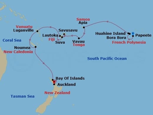 Cruise Itinerary Map