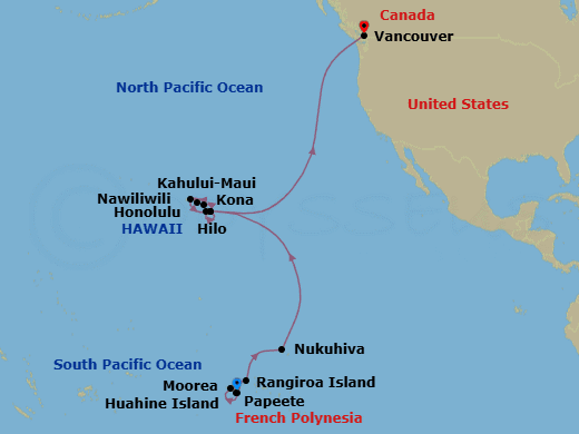 Cruise Itinerary Map