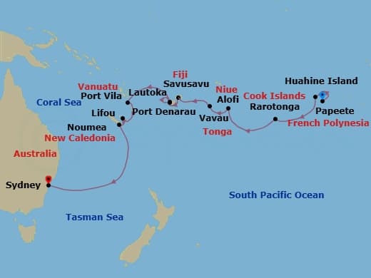Cruise Itinerary Map