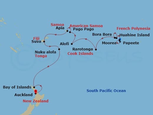 Cruise Itinerary Map