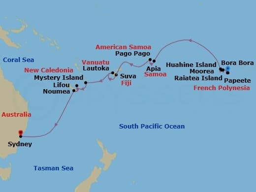 Cruise Itinerary Map