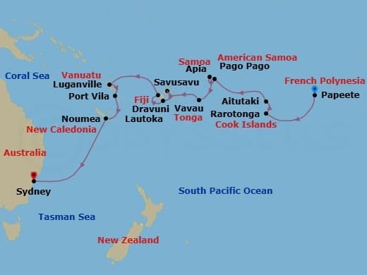 Cruise Itinerary Map