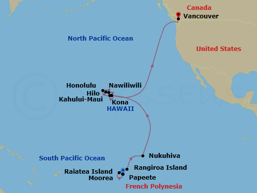 Cruise Itinerary Map