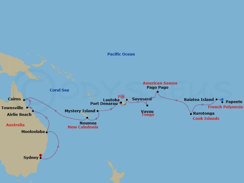 Cruise Itinerary Map
