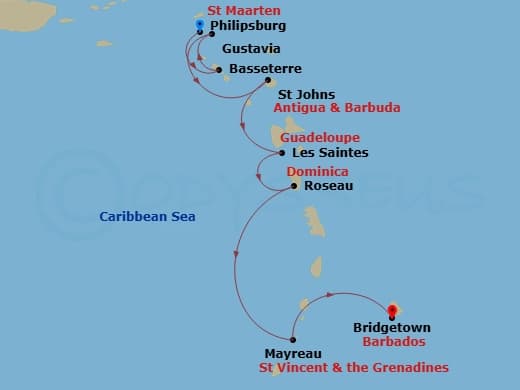 Cruise Itinerary Map