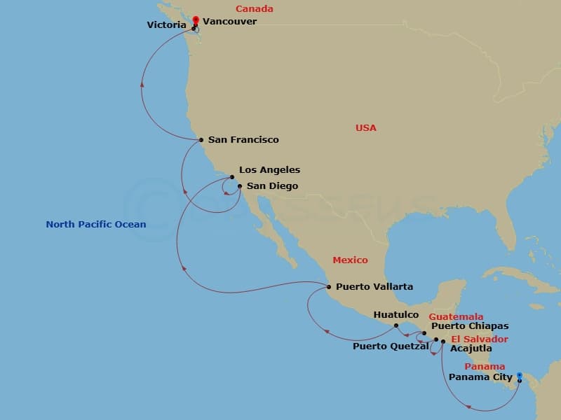 Cruise Itinerary Map