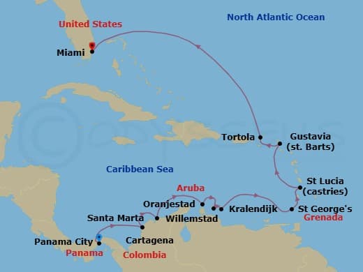 Cruise Itinerary Map