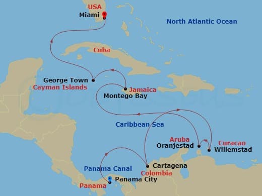 Cruise Itinerary Map