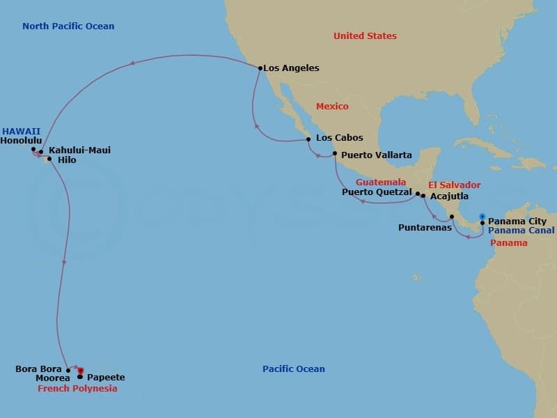 Cruise Itinerary Map
