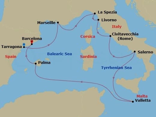 Cruise Itinerary Map