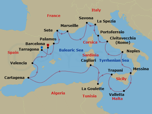 Cruise Itinerary Map
