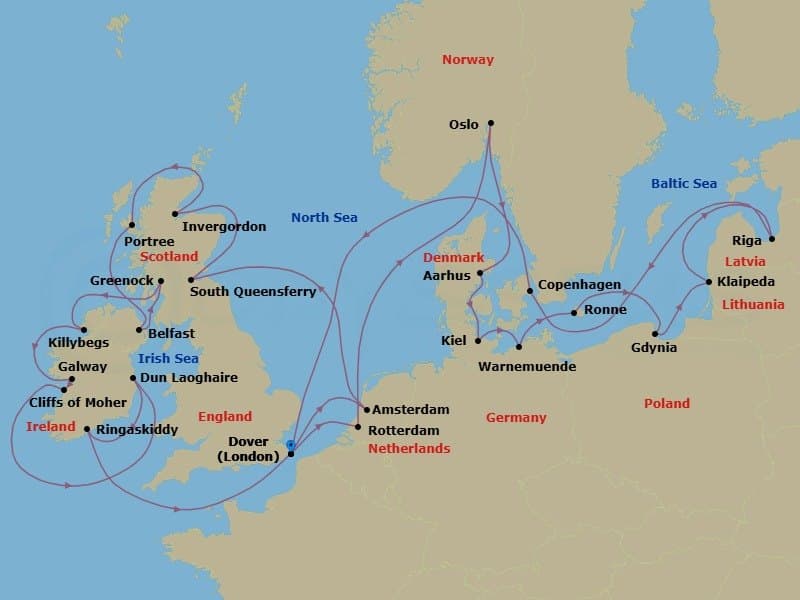 Cruise Itinerary Map