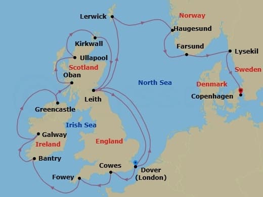 Cruise Itinerary Map