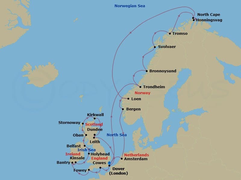 Cruise Itinerary Map