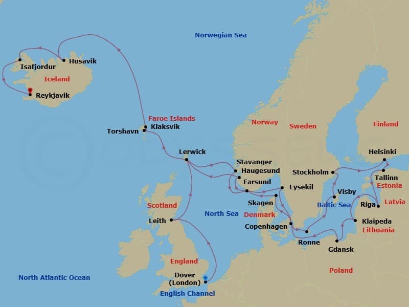 Cruise Itinerary Map