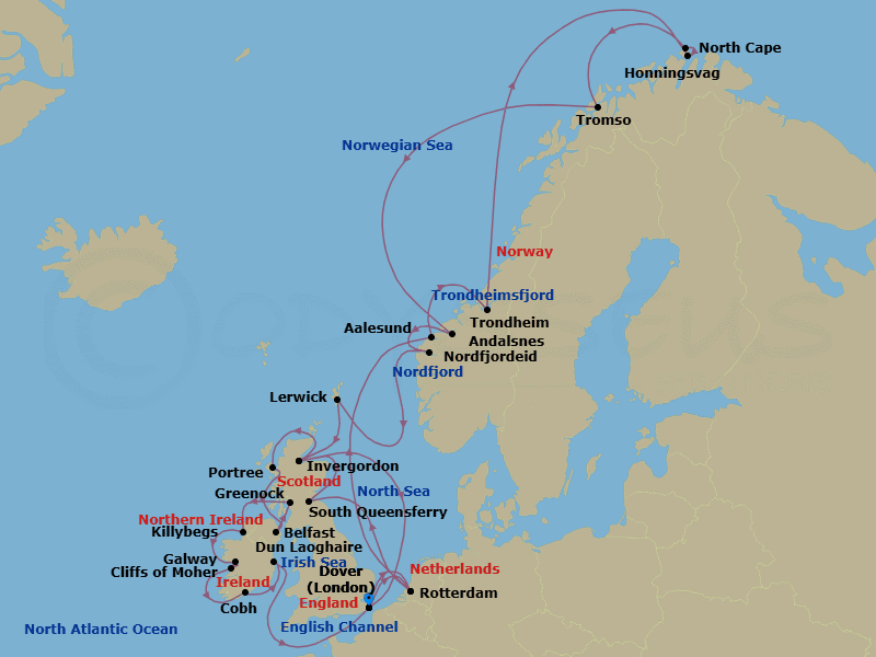 Cruise Itinerary Map