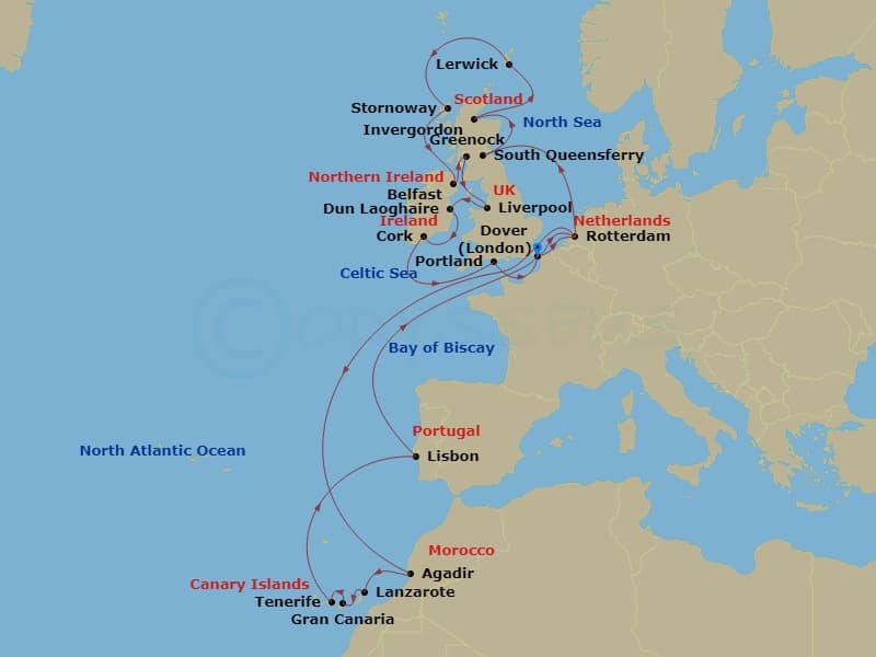 Cruise Itinerary Map