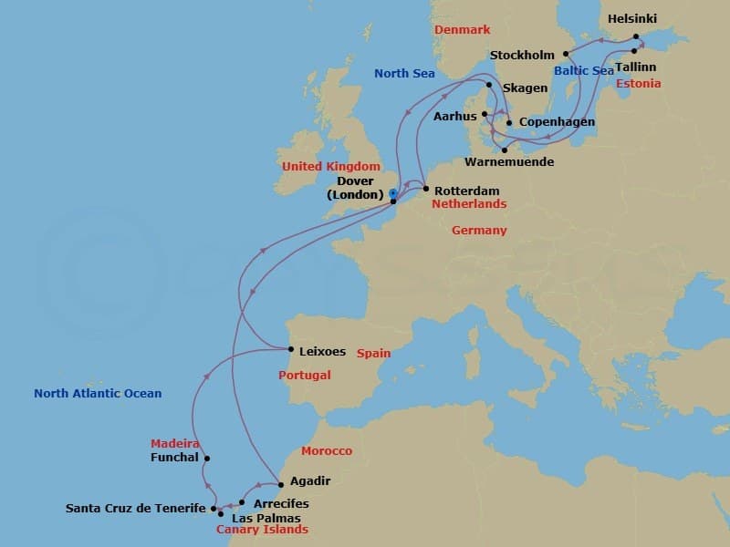 Cruise Itinerary Map