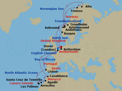 Cruise Itinerary Map