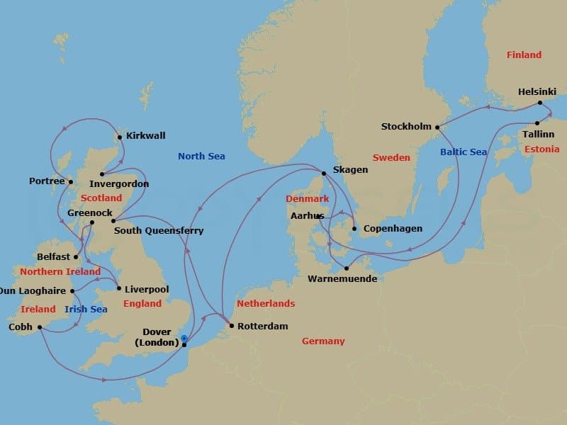 Cruise Itinerary Map