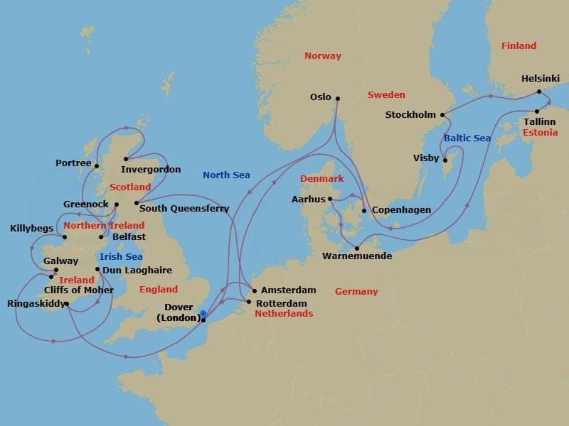 Cruise Itinerary Map