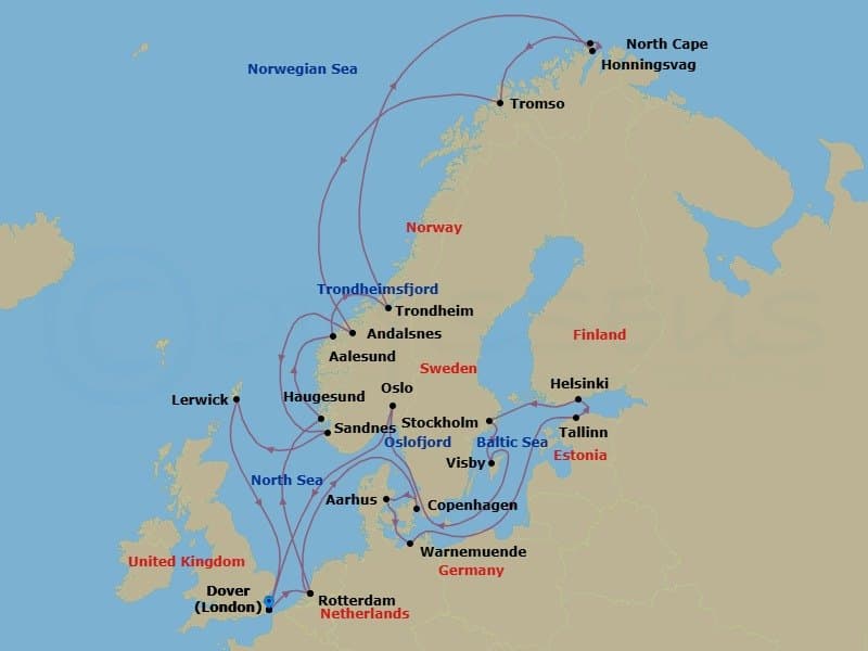 Cruise Itinerary Map