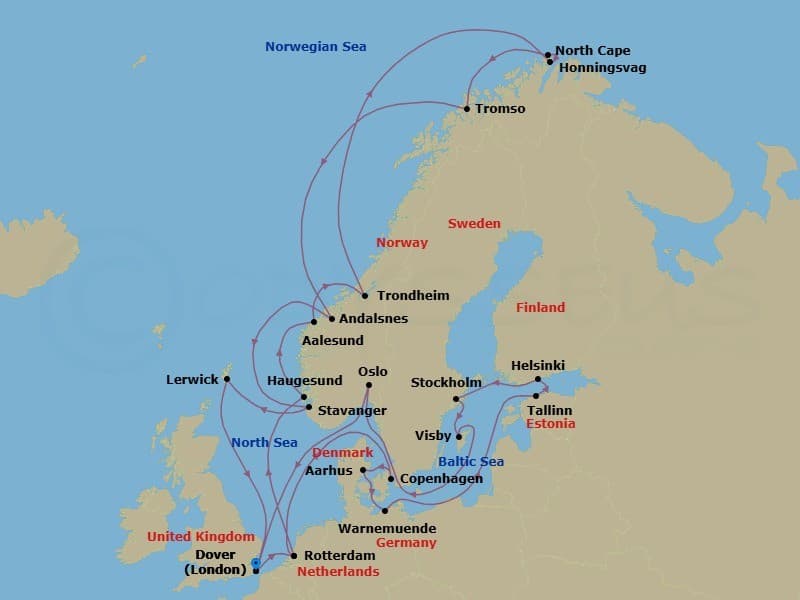 Cruise Itinerary Map