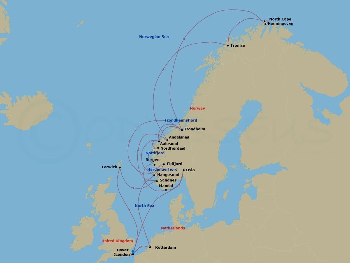 Cruise Itinerary Map