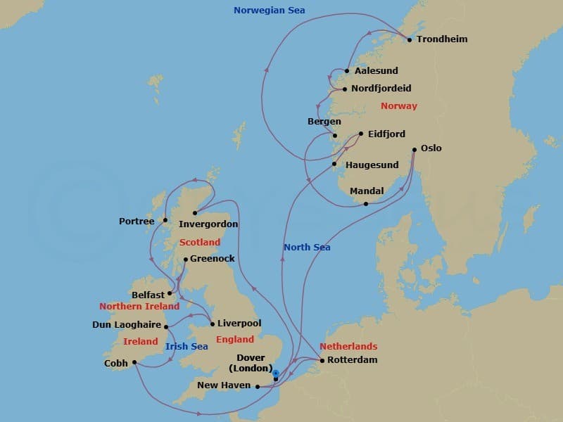 Cruise Itinerary Map