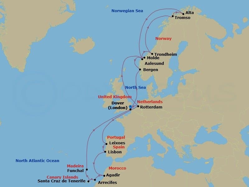 Cruise Itinerary Map