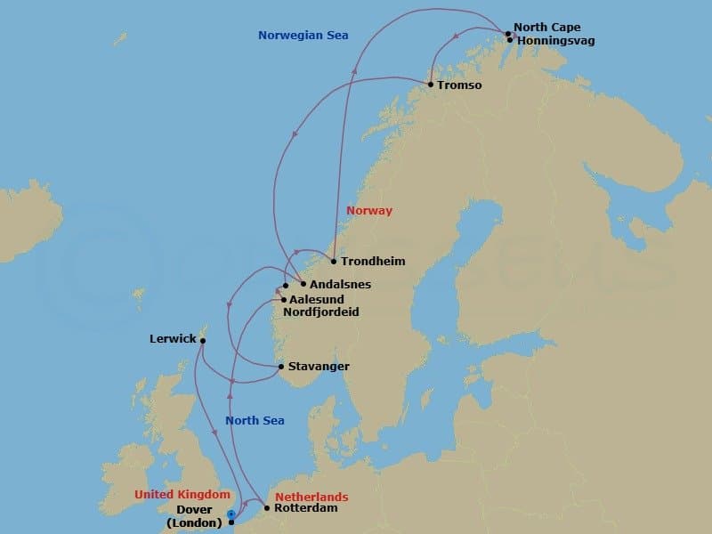 Cruise Itinerary Map