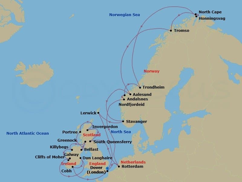 Cruise Itinerary Map