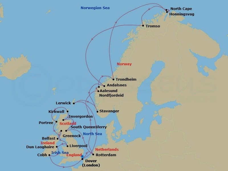 Cruise Itinerary Map