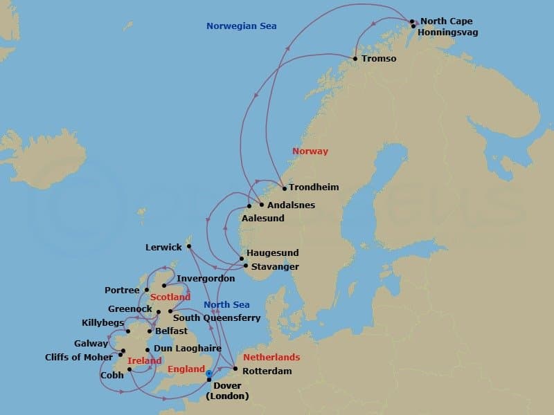 Cruise Itinerary Map