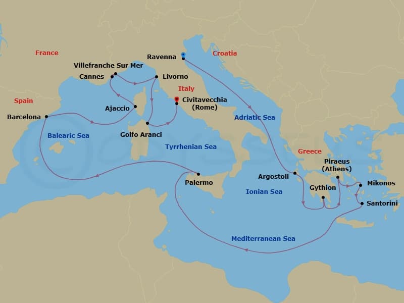 Cruise Itinerary Map