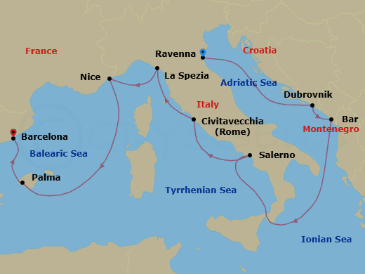 Cruise Itinerary Map