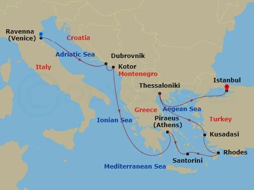 Cruise Itinerary Map