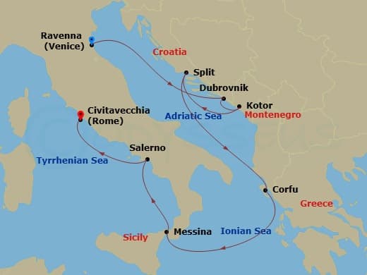 Cruise Itinerary Map