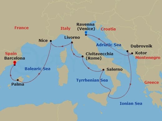 Cruise Itinerary Map