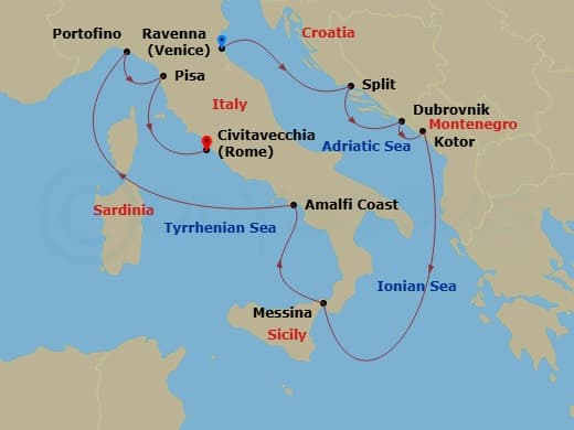 Cruise Itinerary Map