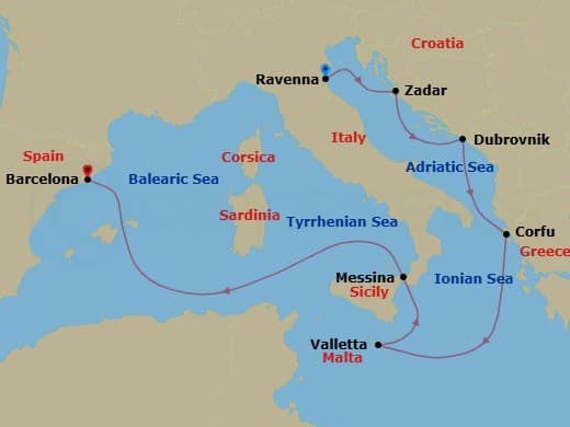 Cruise Itinerary Map