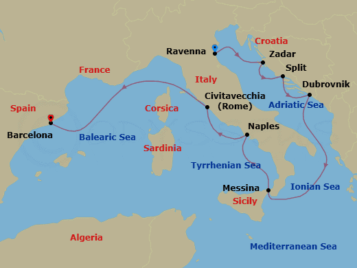 Cruise Itinerary Map