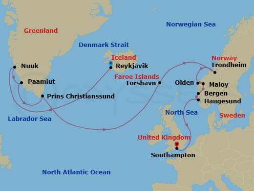 Cruise Itinerary Map